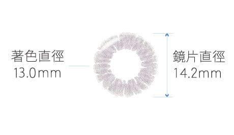 迷光紫著色直徑13.0mm